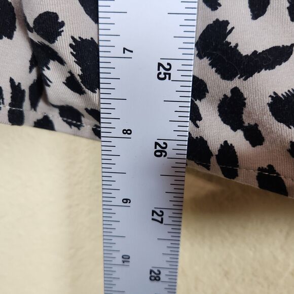 Susan Graver Animal print snap front Tie‎ front lined soft work blouse Size 1X - Picture 9 of 13